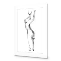 Nude Silhouette Arched -WALL ART DESGIN SALE nude silhouette arched acrylic glass with border no frame 45x30cm 122761