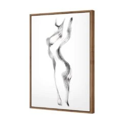 Nude Silhouette Arched -WALL ART DESGIN SALE nude silhouette arched canvas natural floating frame 45x30cm 704245
