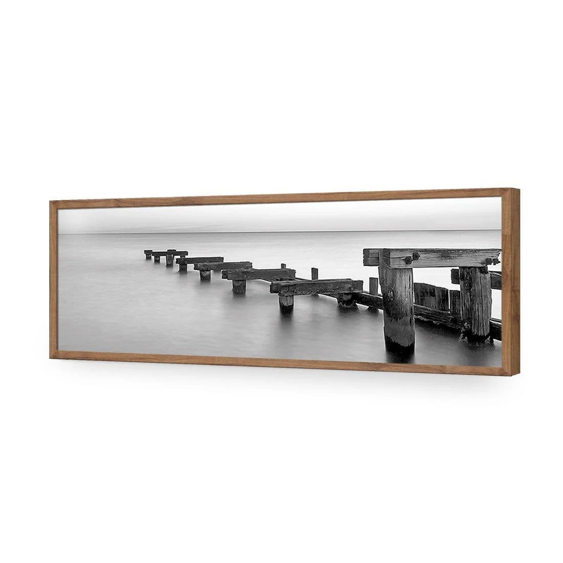 Old Bay Jetty, Black and White (long) Old Bay Jetty, Black And White (long) -WALL ART DESGIN SALE old bay jetty black and white long acrylic glass no border natural frame 90x30cm 123125