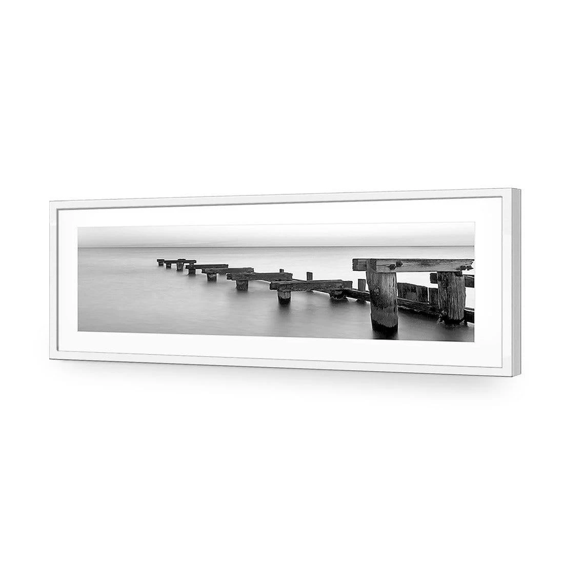 Old Bay Jetty, Black and White (long) Old Bay Jetty, Black And White (long) -WALL ART DESGIN SALE old bay jetty black and white long acrylic glass with border white frame 90x30cm 625932