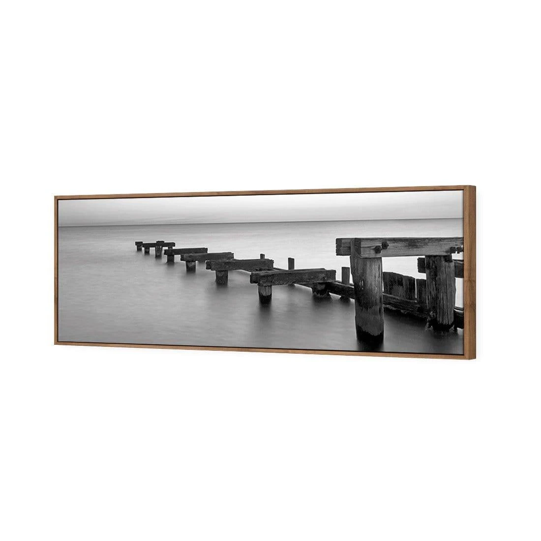 Old Bay Jetty, Black and White (long) Old Bay Jetty, Black And White (long) -WALL ART DESGIN SALE old bay jetty black and white long canvas natural floating frame 60x20cm 744019