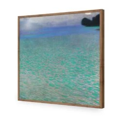 On The Lake Attersee By Gustav Klimt -WALL ART DESGIN SALE on the lake attersee by gustav klimt acrylic glass no border natural frame 37x37cm 440021