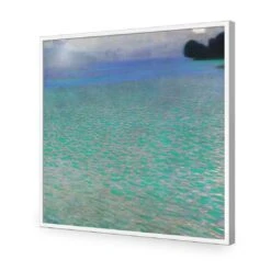 On The Lake Attersee By Gustav Klimt -WALL ART DESGIN SALE on the lake attersee by gustav klimt acrylic glass no border white frame 37x37cm 728412