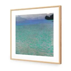On The Lake Attersee By Gustav Klimt -WALL ART DESGIN SALE on the lake attersee by gustav klimt acrylic glass with border oak frame 37x37cm 481608