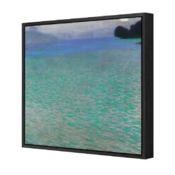 On The Lake Attersee By Gustav Klimt -WALL ART DESGIN SALE on the lake attersee by gustav klimt canvas black floating frame 37x37cm 817546