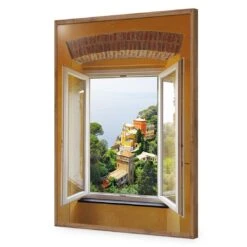 Open Window In Italy -WALL ART DESGIN SALE open window in italy canvas stretched canvas 45x30cm 255079