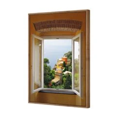 Open Window In Italy -WALL ART DESGIN SALE open window in italy canvas stretched canvas 45x30cm 592636