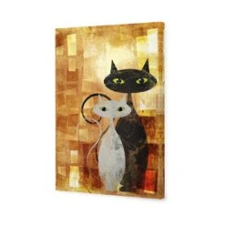 Ornamental Cats (Portrait) -WALL ART DESGIN SALE ornamental cats portrait canvas stretched canvas 45x30cm 191954