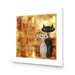 Ornamental Cats (Square) -WALL ART DESGIN SALE ornamental cats square acrylic glass with border no frame 37x37cm 726830