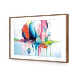 Paint Drip Buds (Rectangle) 13 Paint Drip Buds (Rectangle) -WALL ART DESGIN SALE paint drip buds rectangle acrylic glass with border natural frame 45x30cm 546398