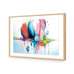 Paint Drip Buds (Rectangle) 12 Paint Drip Buds (Rectangle) -WALL ART DESGIN SALE paint drip buds rectangle acrylic glass with border oak frame 45x30cm 488037
