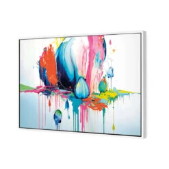 Paint Drip Buds (Rectangle) 5 Paint Drip Buds (Rectangle) -WALL ART DESGIN SALE paint drip buds rectangle canvas white floating frame 45x30cm 510040