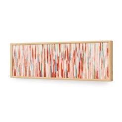Painted Rain, Rust (Long) 17 Painted Rain, Rust (Long) -WALL ART DESGIN SALE painted rain rust long acrylic glass no border oak frame 90x30cm 133560