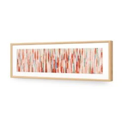 Painted Rain, Rust (Long) 12 Painted Rain, Rust (Long) -WALL ART DESGIN SALE painted rain rust long acrylic glass with border oak frame 90x30cm 473110
