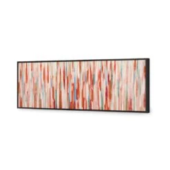 Painted Rain, Rust (Long) 4 Painted Rain, Rust (Long) -WALL ART DESGIN SALE painted rain rust long canvas black floating frame 60x20cm 650814