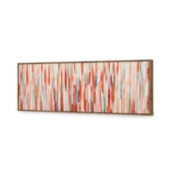 Painted Rain, Rust (Long) 7 Painted Rain, Rust (Long) -WALL ART DESGIN SALE painted rain rust long canvas natural floating frame 60x20cm 417158
