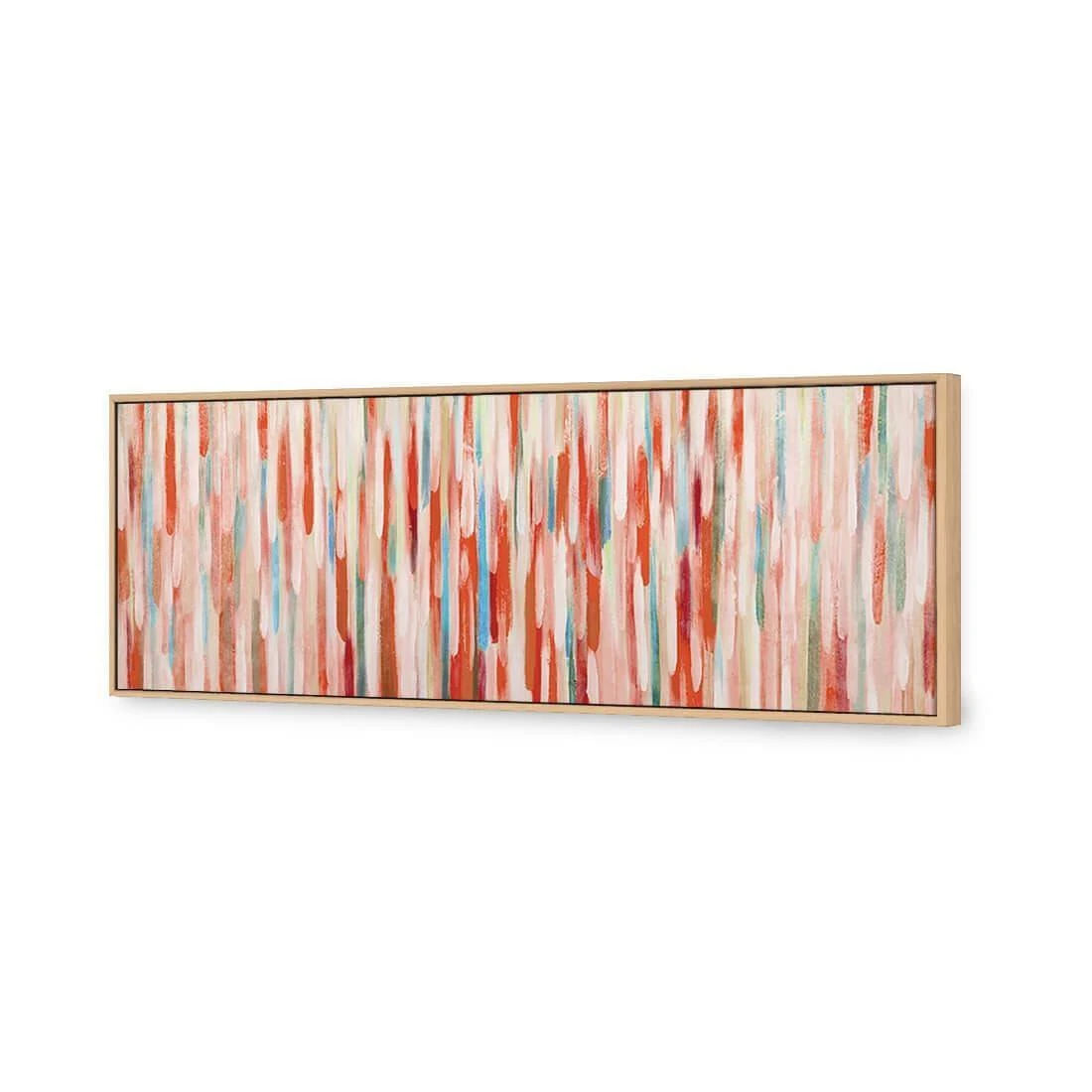 Painted Rain, Rust (Long) Painted Rain, Rust (Long) -WALL ART DESGIN SALE painted rain rust long canvas oak floating frame 60x20cm 244740