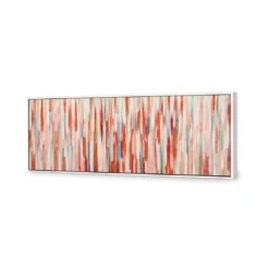 Painted Rain, Rust (Long) 5 Painted Rain, Rust (Long) -WALL ART DESGIN SALE painted rain rust long canvas white floating frame 60x20cm 274334