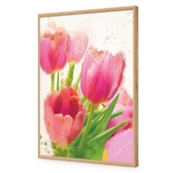 Painted Tulips 17 Painted Tulips -WALL ART DESGIN SALE painted tulips acrylic glass no border oak frame 45x30cm 901538
