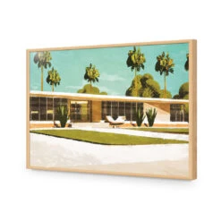 Palm Springs Impression -WALL ART DESGIN SALE palm springs impression acrylic glass no border oak frame 45x30cm 560797