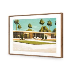 Palm Springs Impression -WALL ART DESGIN SALE palm springs impression acrylic glass with border natural frame 45x30cm 750881