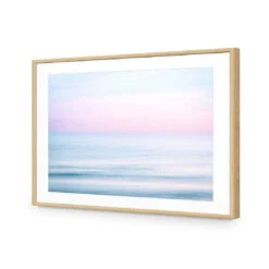 Pastel Ocean -WALL ART DESGIN SALE pastel ocean acrylic glass with border oak frame 45x30cm 174866