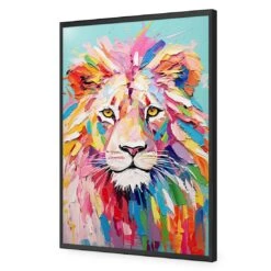 Pastel Painted Lion 15 Pastel Painted Lion -WALL ART DESGIN SALE pastel painted lion acrylic glass no border black frame 45x30cm 791895