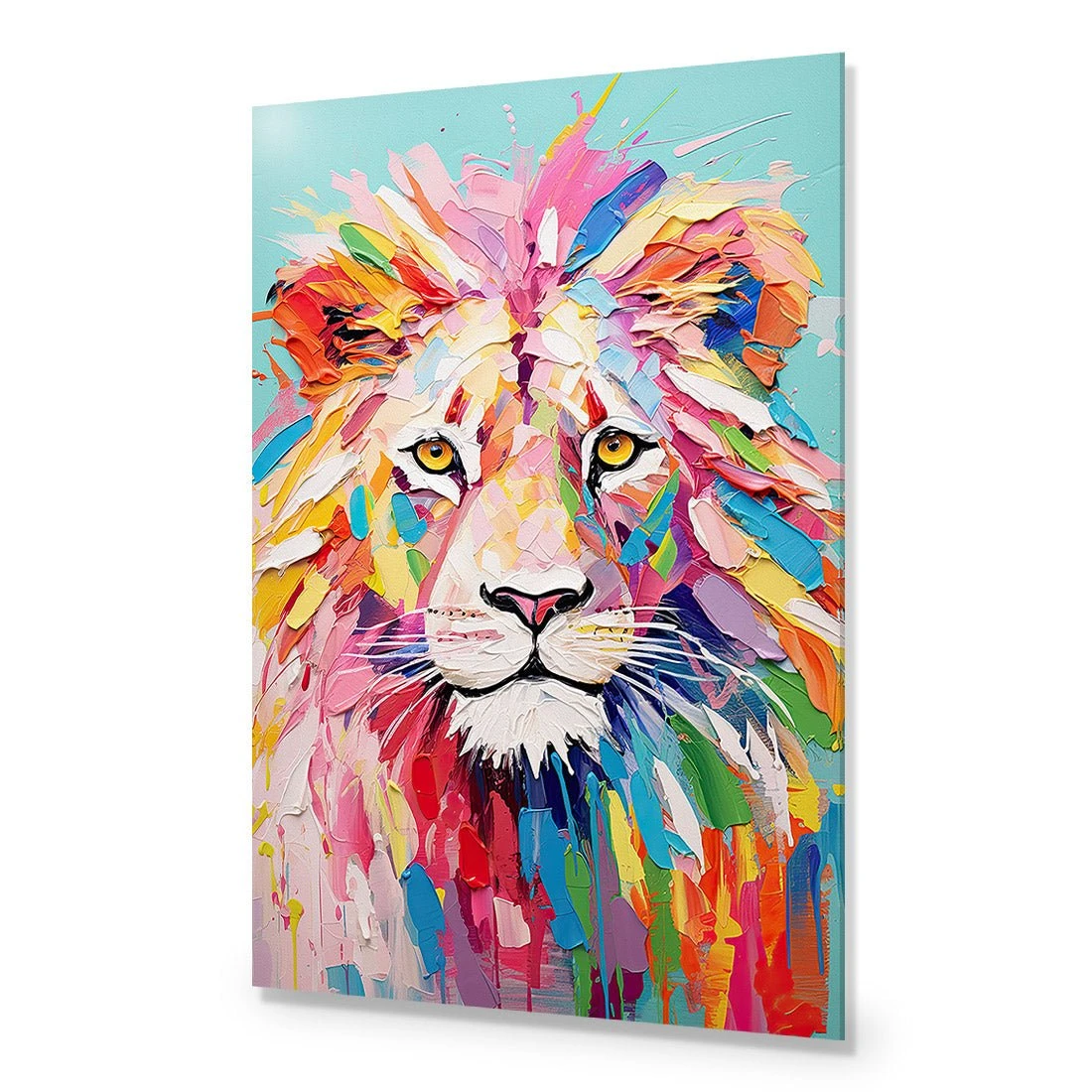 Pastel Painted Lion Pastel Painted Lion -WALL ART DESGIN SALE pastel painted lion acrylic glass no border no frame 45x30cm 478356