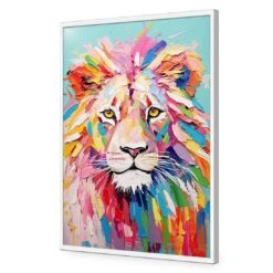 Pastel Painted Lion 16 Pastel Painted Lion -WALL ART DESGIN SALE pastel painted lion acrylic glass no border white frame 45x30cm 905307