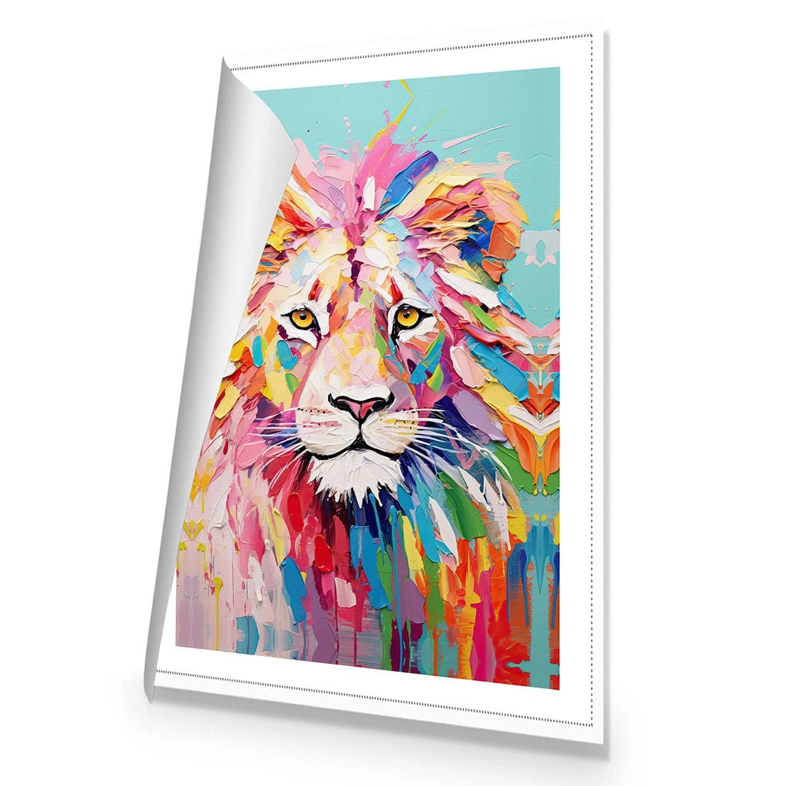 Pastel Painted Lion Pastel Painted Lion -WALL ART DESGIN SALE pastel painted lion canvas rolled canvas 45x30cm 102207