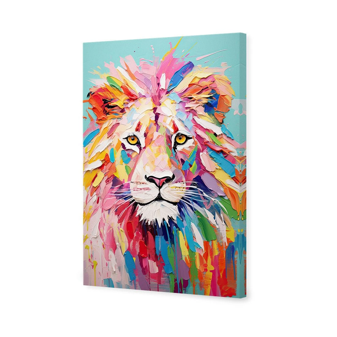 Pastel Painted Lion Pastel Painted Lion -WALL ART DESGIN SALE pastel painted lion canvas stretched canvas 45x30cm 260643