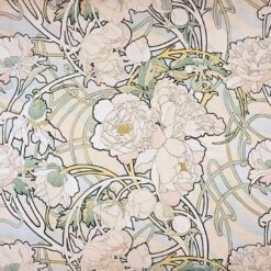 Peonies By Alphonse Mucha
