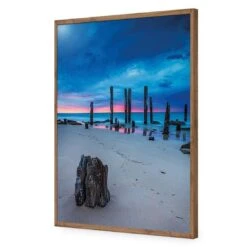 Pink Horizon Reflected -WALL ART DESGIN SALE pink horizon reflected acrylic glass no border natural frame 45x30cm 970377