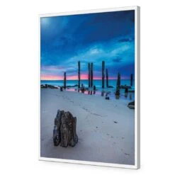 Pink Horizon Reflected -WALL ART DESGIN SALE pink horizon reflected acrylic glass no border white frame 45x30cm 596451