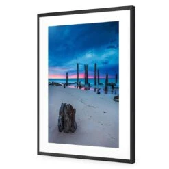 Pink Horizon Reflected -WALL ART DESGIN SALE pink horizon reflected acrylic glass with border black frame 45x30cm 540248