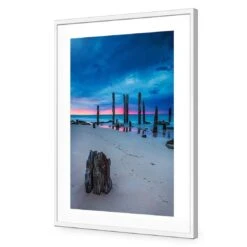 Pink Horizon Reflected -WALL ART DESGIN SALE pink horizon reflected acrylic glass with border white frame 45x30cm 303951