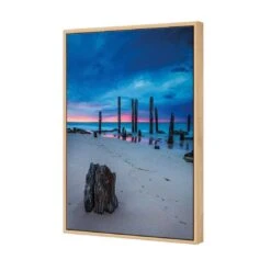 Pink Horizon Reflected -WALL ART DESGIN SALE pink horizon reflected canvas oak floating frame 45x30cm 757673