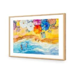 Pleasure Beach 12 Pleasure Beach -WALL ART DESGIN SALE pleasure beach acrylic glass with border oak frame 45x30cm 128454