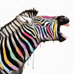 Pop Zebra Perfect Pair -WALL ART DESGIN SALE pop zebra perfect pair canvas stretched canvas 37x37cm 880788