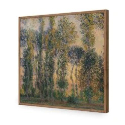 Poplars At Giverny Sunrise By Monet 19 Poplars At Giverny Sunrise By Monet -WALL ART DESGIN SALE poplars at giverny sunrise by monet acrylic glass no border natural frame 37x37cm 278261