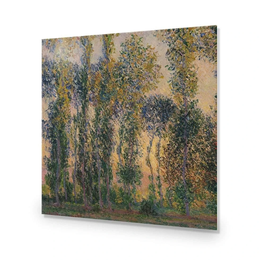 Poplars At Giverny Sunrise by Monet Poplars At Giverny Sunrise By Monet -WALL ART DESGIN SALE poplars at giverny sunrise by monet acrylic glass no border no frame 37x37cm 273269