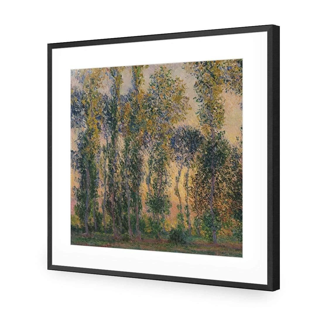 Poplars At Giverny Sunrise by Monet Poplars At Giverny Sunrise By Monet -WALL ART DESGIN SALE poplars at giverny sunrise by monet acrylic glass with border black frame 37x37cm 601804