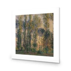 Poplars At Giverny Sunrise By Monet 10 Poplars At Giverny Sunrise By Monet -WALL ART DESGIN SALE poplars at giverny sunrise by monet acrylic glass with border no frame 37x37cm 341313