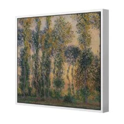Poplars At Giverny Sunrise By Monet 6 Poplars At Giverny Sunrise By Monet -WALL ART DESGIN SALE poplars at giverny sunrise by monet canvas white floating frame 37x37cm 632379