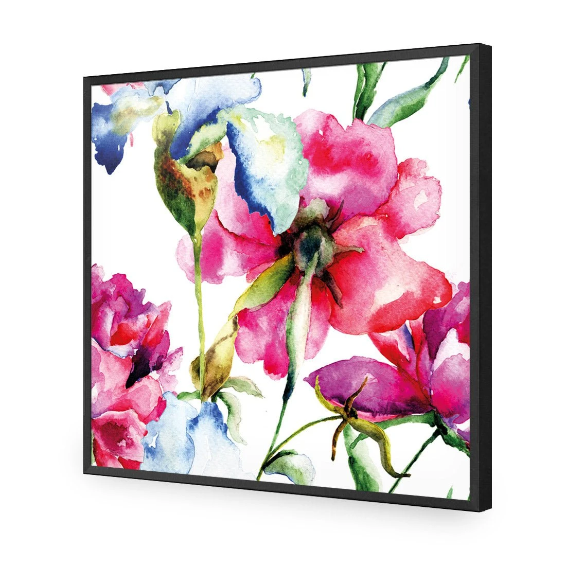 Poppies and Irises (square) Poppies And Irises (square) -WALL ART DESGIN SALE poppies and irises square acrylic glass no border black frame 37x37cm 489821