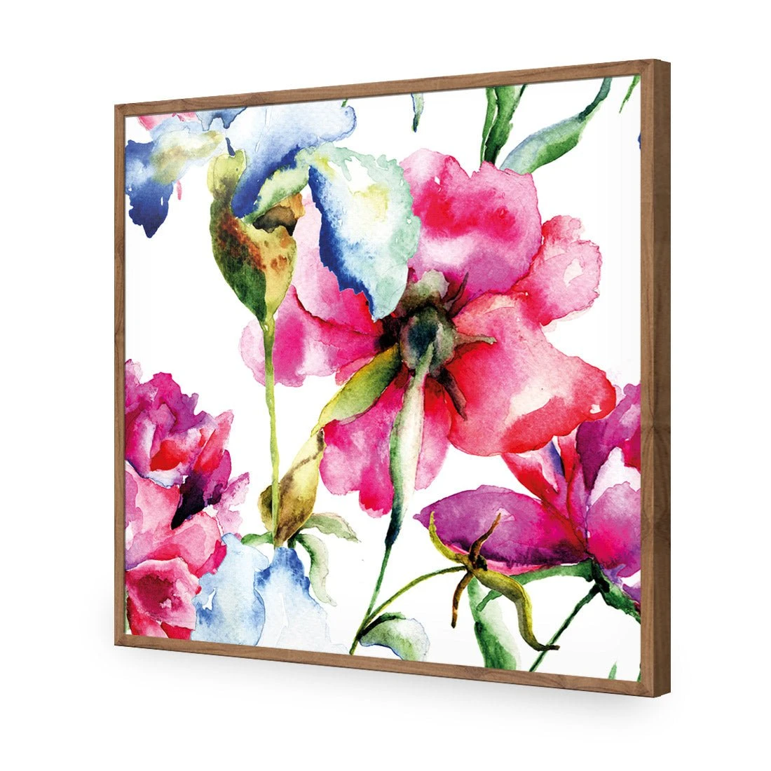 Poppies and Irises (square) Poppies And Irises (square) -WALL ART DESGIN SALE poppies and irises square acrylic glass no border natural frame 37x37cm 318389