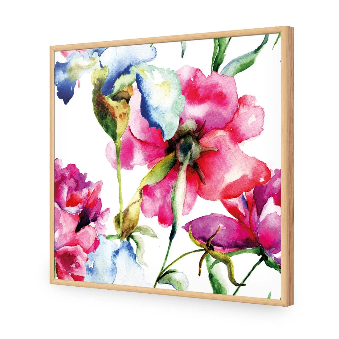 Poppies and Irises (square) Poppies And Irises (square) -WALL ART DESGIN SALE poppies and irises square acrylic glass no border oak frame 37x37cm 688416