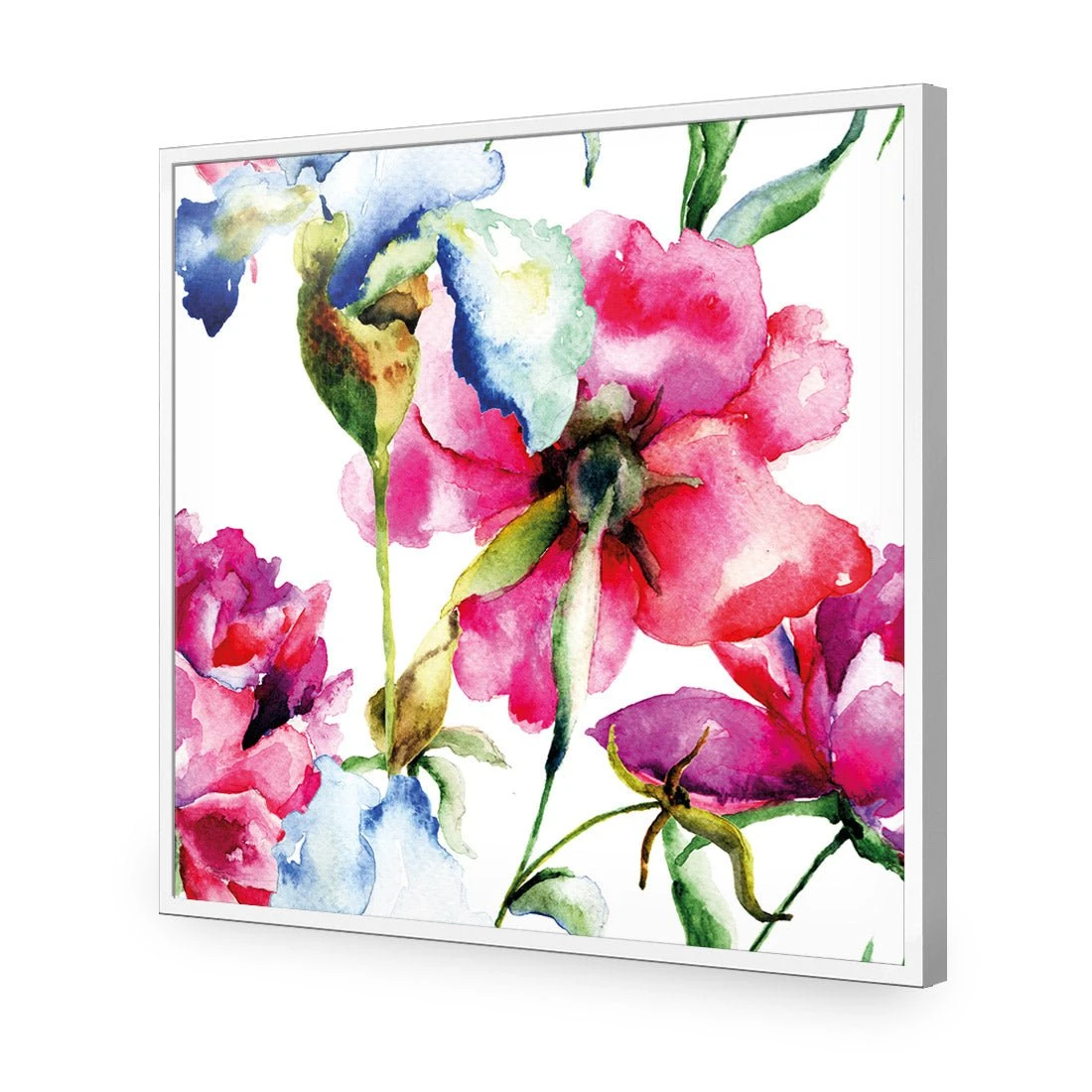 Poppies and Irises (square) Poppies And Irises (square) -WALL ART DESGIN SALE poppies and irises square acrylic glass no border white frame 37x37cm 636569