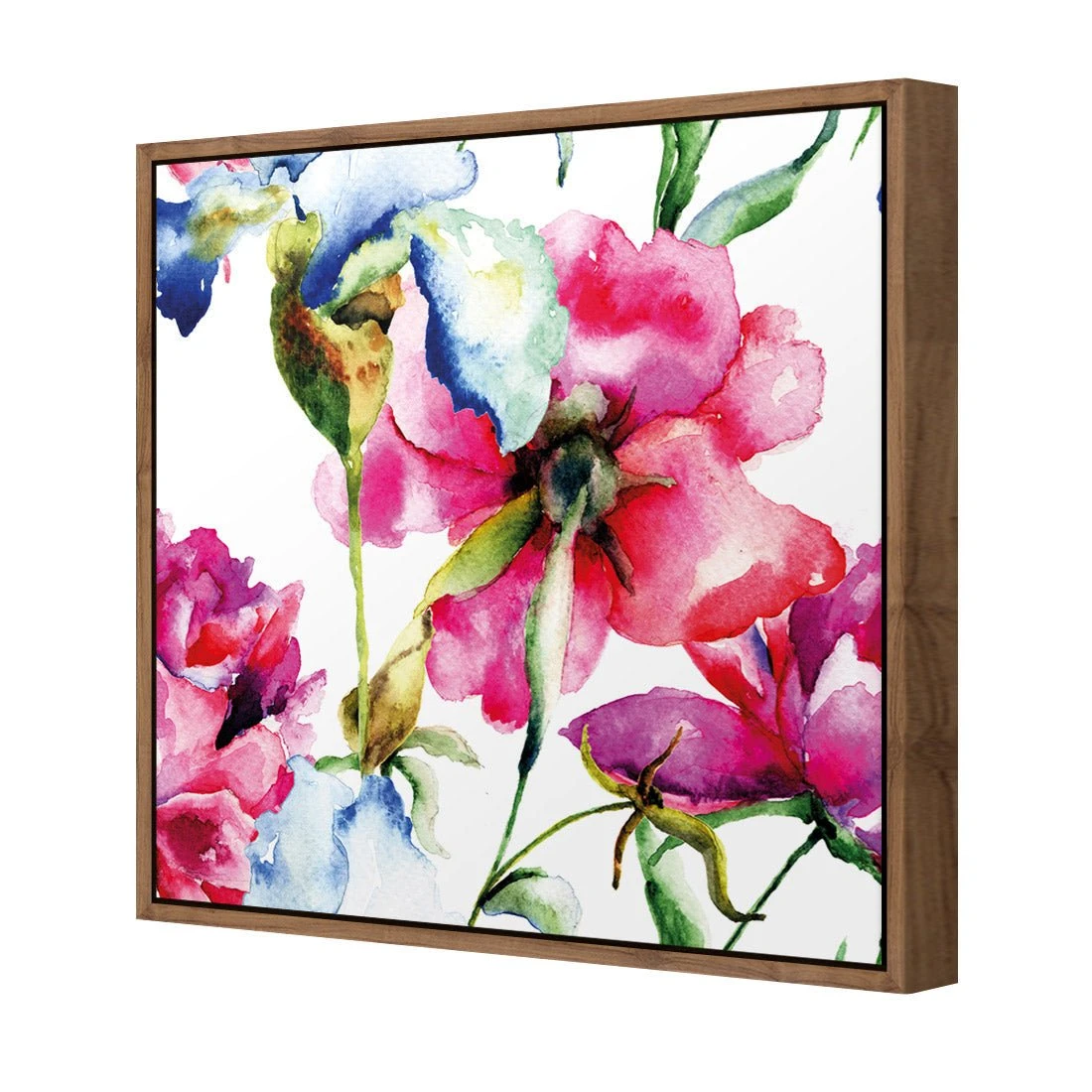 Poppies and Irises (square) Poppies And Irises (square) -WALL ART DESGIN SALE poppies and irises square canvas natural floating frame 37x37cm 205587