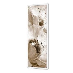 Poppy Art, Sepia (Long) -WALL ART DESGIN SALE poppy art sepia long acrylic glass no border white frame 90x30cm 771836